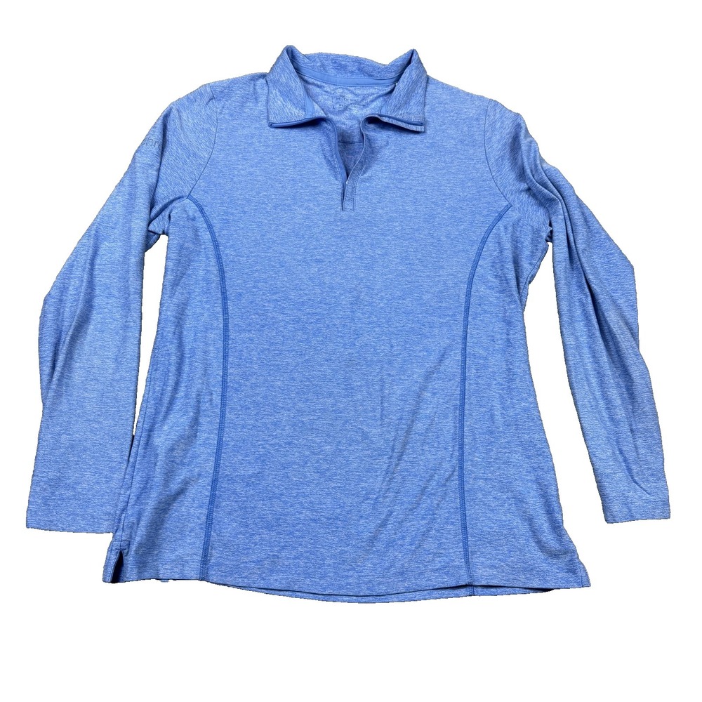 Peter Millar Pullover Womens Large Blue Quarter Zip Synchrony Logo Golf Layer‎